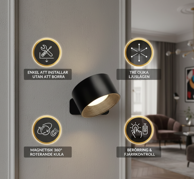 Gleam™ Trådlös Vägglampa